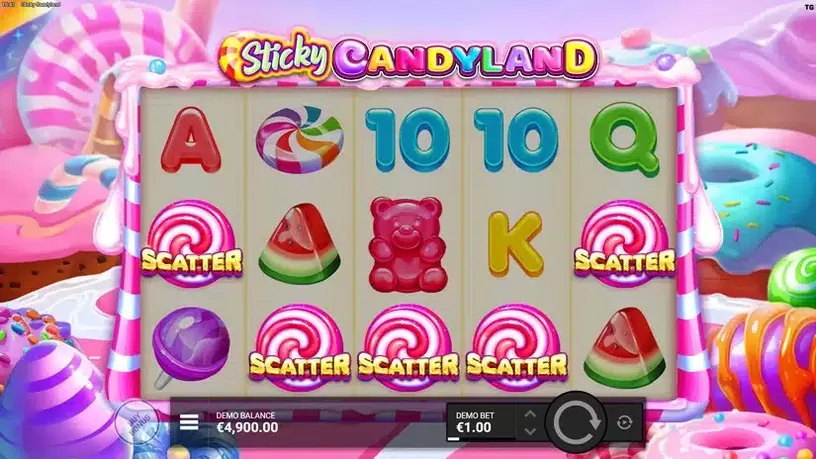 Sticky Candyland slot screenshot 2