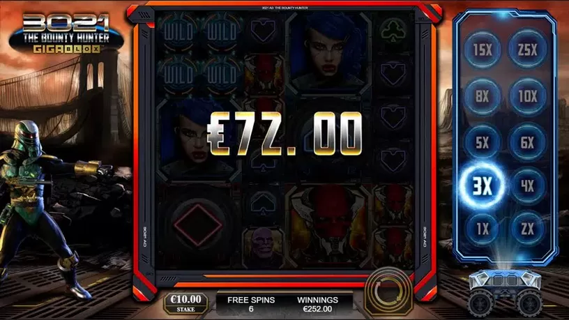 3021 The Bounty Hunter Gigablox slot screenshot 7