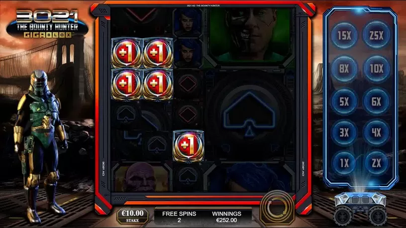 3021 The Bounty Hunter Gigablox slot screenshot 6