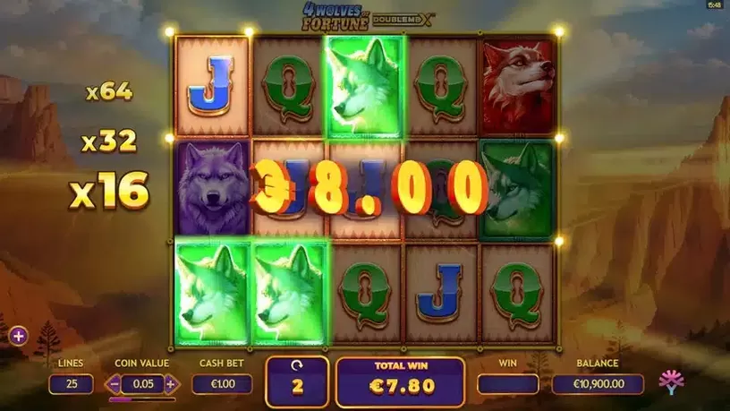 4 Wolves of Fortune DoubleMax slot screenshot 5