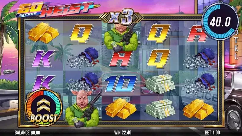 60 Second Heist slot screenshot 1
