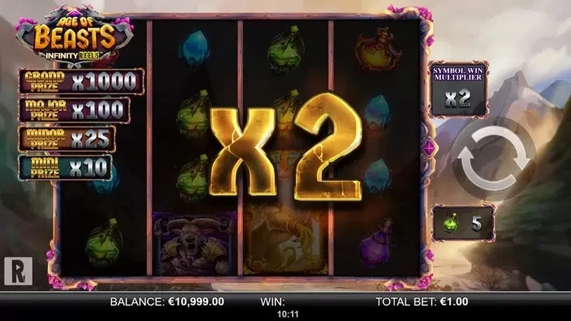 Age of Beasts Infinity Reels slot screenshot 2