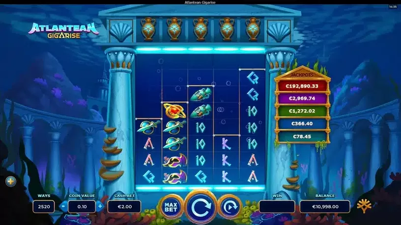 Atlantean Gigarise slot screenshot 1