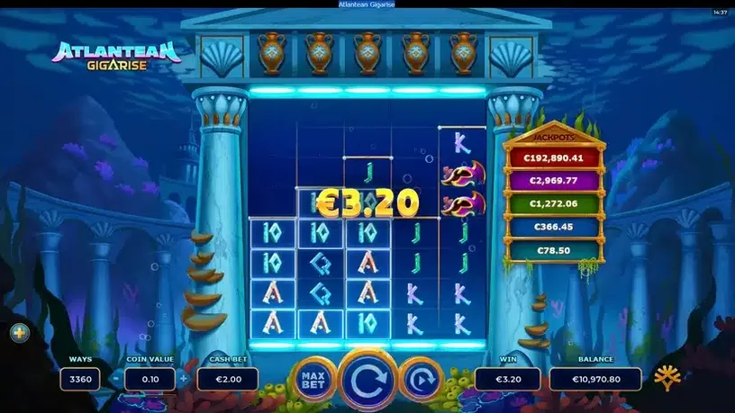 Atlantean Gigarise slot screenshot 3