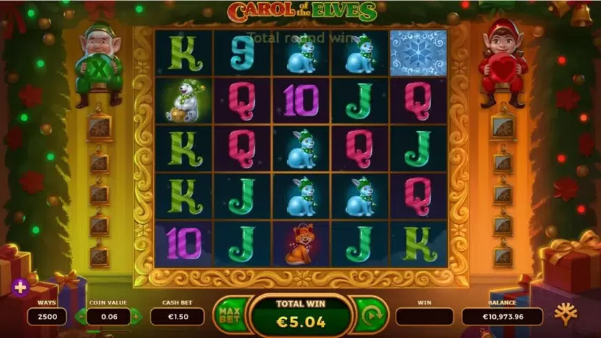 Carol of the Elves slot screenshot 2
