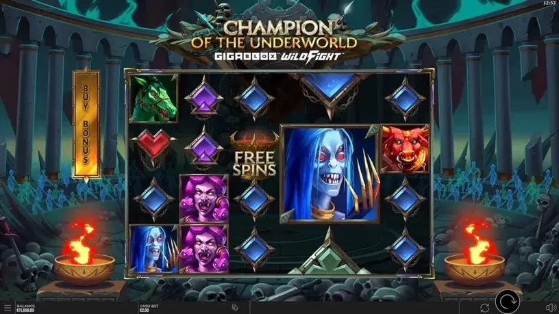 Champion of the Underworld slot screenshot 1