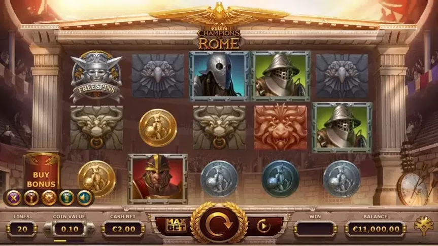 Champions of Rome slot screenshot 1