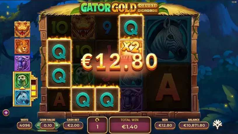 Gator Gold Deluxe Gigablox slot screenshot 5