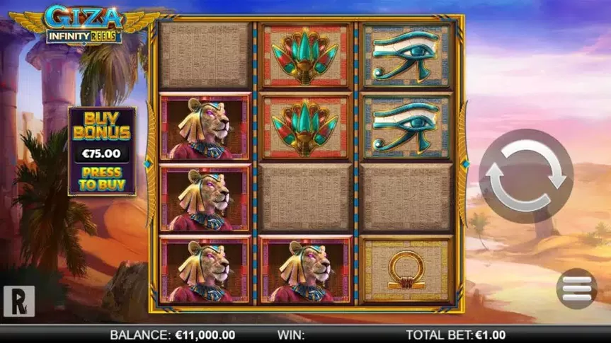 Giza Infinity Reels slot screenshot 1