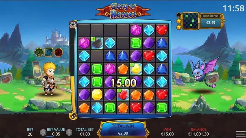 Glory of Heroes slot screenshot 4