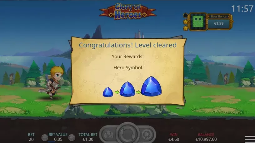 Glory of Heroes slot screenshot 3