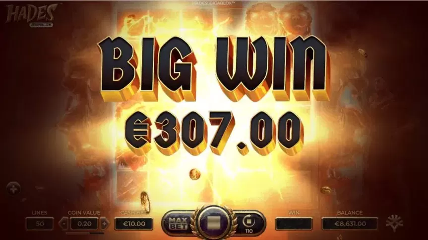 Hades Gigablox slot screenshot 7