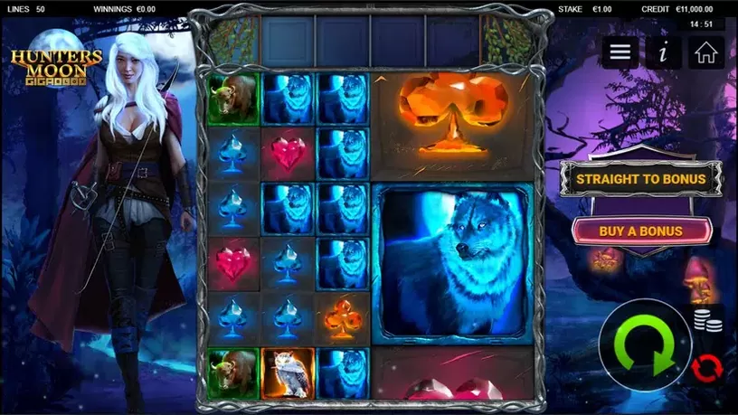 Hunters Moon Gigablox slot screenshot 1
