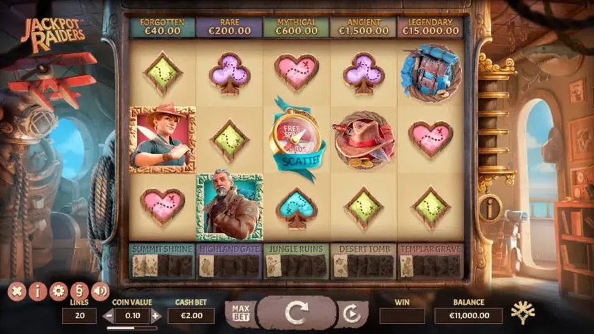 Jackpot Raiders slot screenshot 1