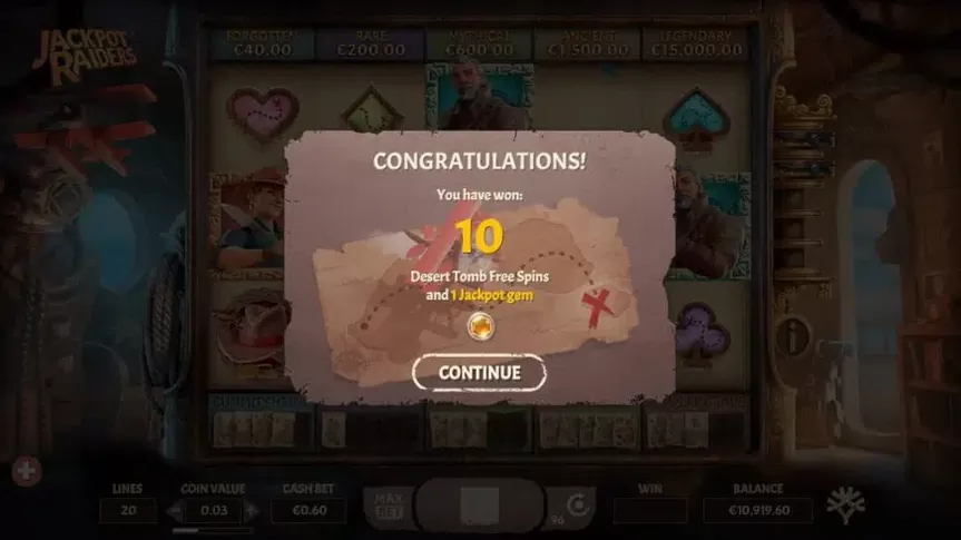 Jackpot Raiders slot screenshot 3