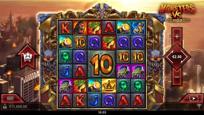 Monsters vs Gigablox slot screenshot 1