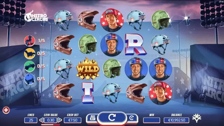 Nitro Circus slot screenshot 1