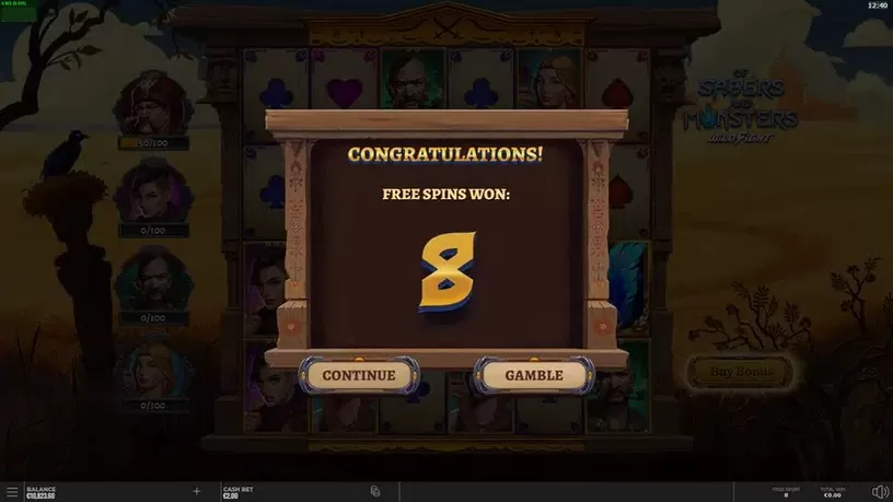 Of Sabers and Monsters slot screenshot 3