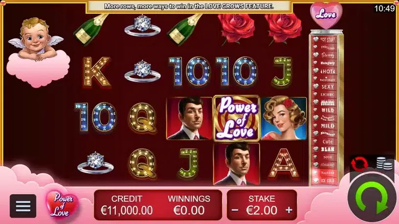 Power of Love slot screenshot 1