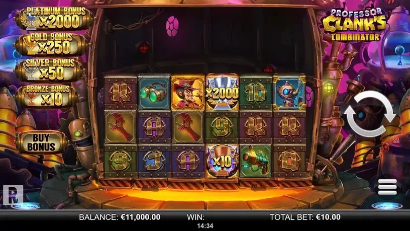 Professor Clank’s Combinator slot screenshot 1