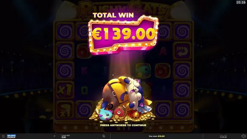 Pushy Cats slot screenshot 8
