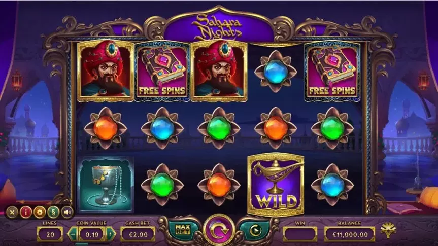 Sahara Nights slot screenshot 1