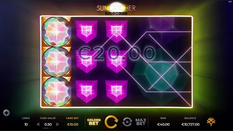 Suncatcher Gigablox slot screenshot 1