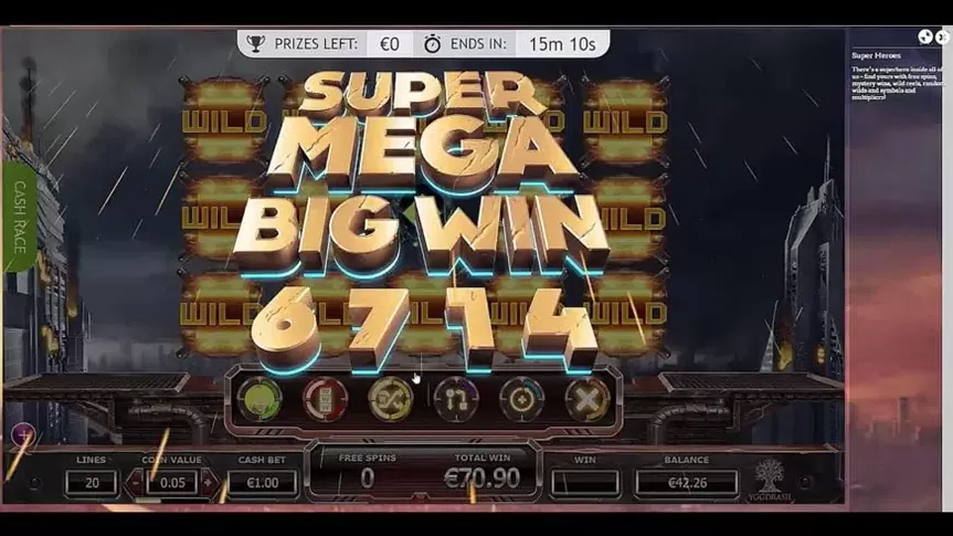 Super Heroes slot screenshot 4