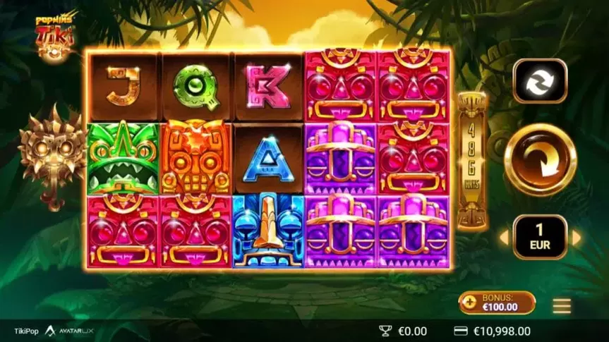 TikiPop slot screenshot 1