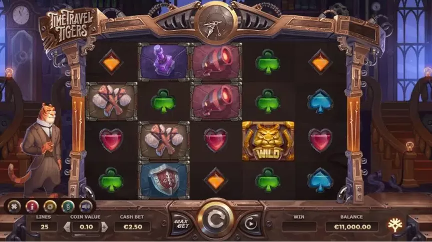 Time Travel Tigers slot screenshot 1