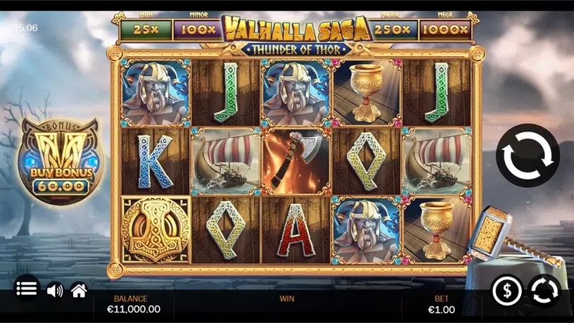 Valhalla Saga Thunder of Thor slot screenshot 1