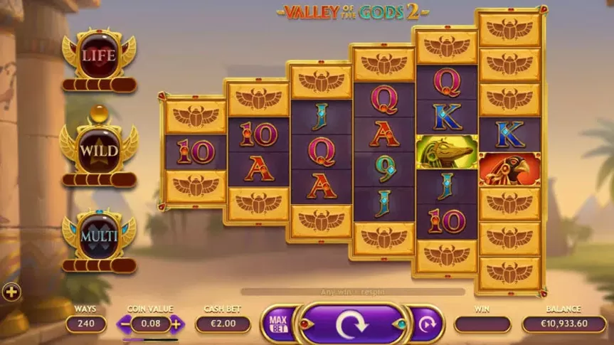 Valley of the Gods 2 slot screenshot 1