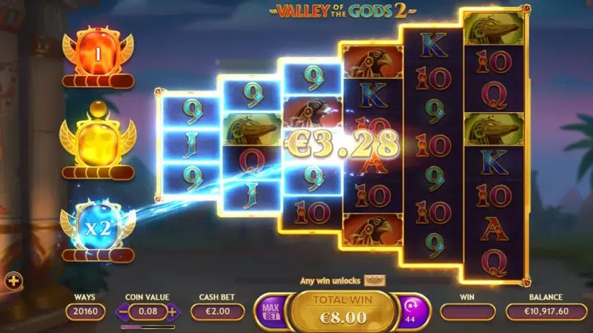 Valley of the Gods 2 slot screenshot 3