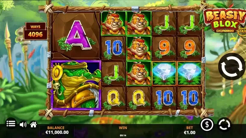 Beasty Blox Gigablox slot screenshot 1