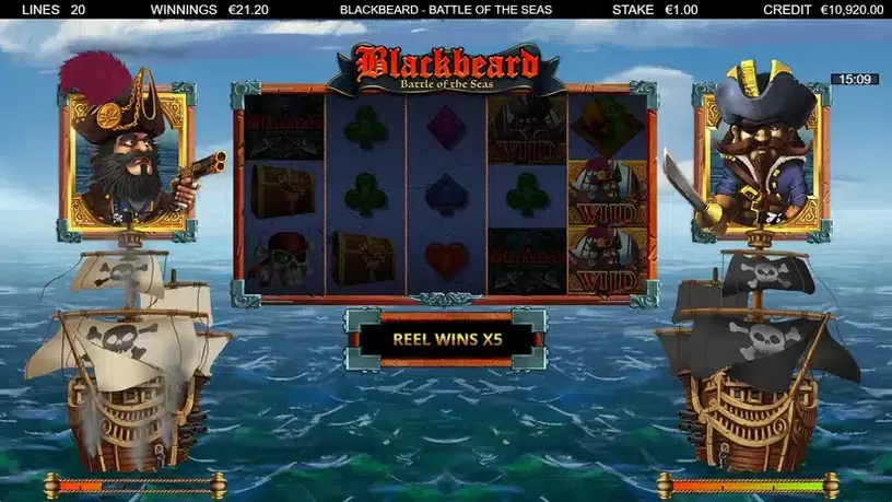 Blackbeard Battle Of The Seas slot screenshot 7