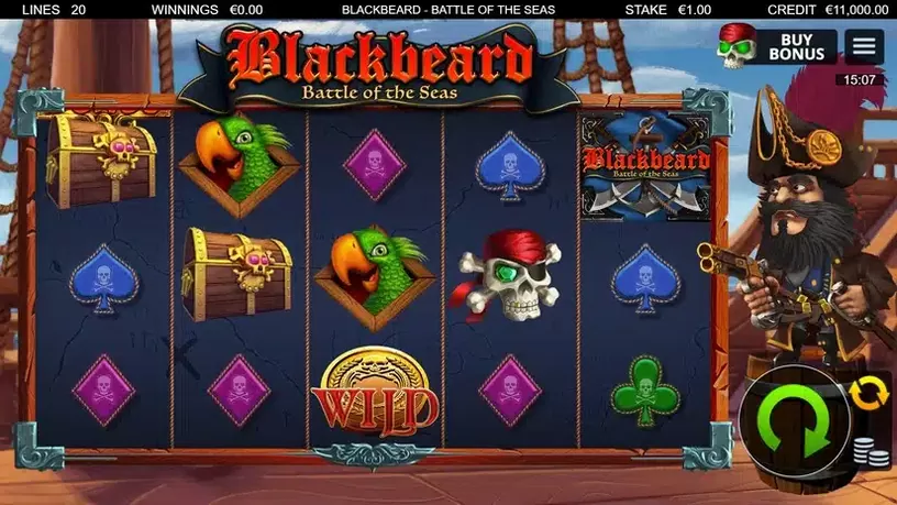 Blackbeard Battle Of The Seas slot screenshot 1
