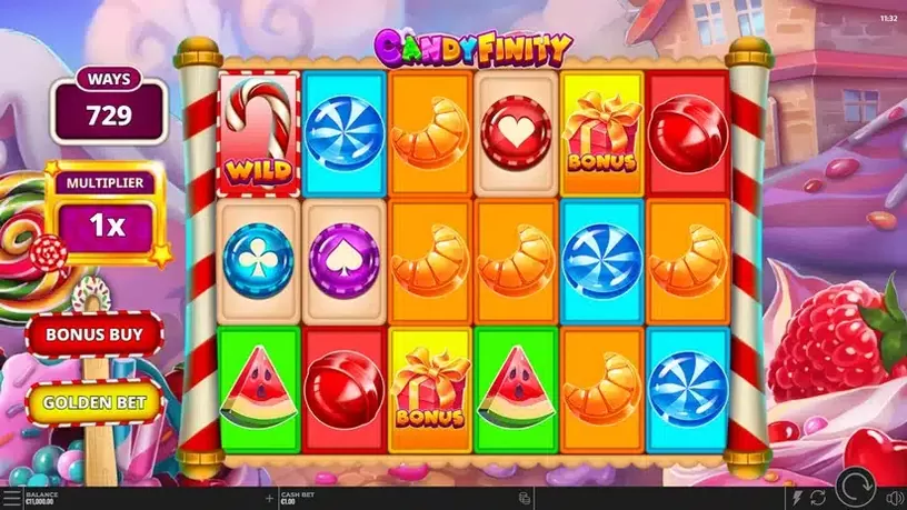 Candyfinity slot screenshot 1