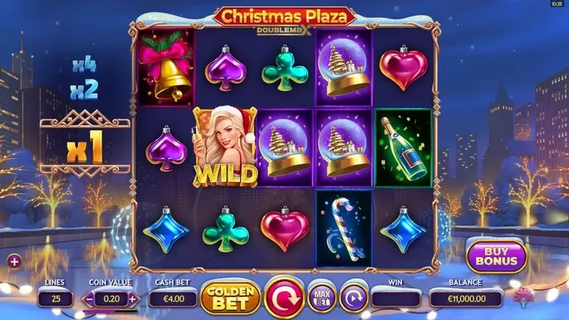 Christmas Plaza DoubleMax slot screenshot 1