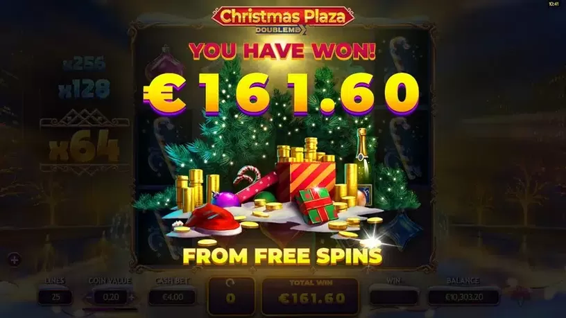 Christmas Plaza DoubleMax slot screenshot 8