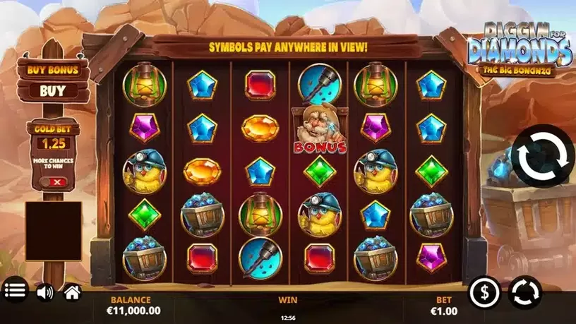 Diggin’ For Diamonds slot screenshot 1