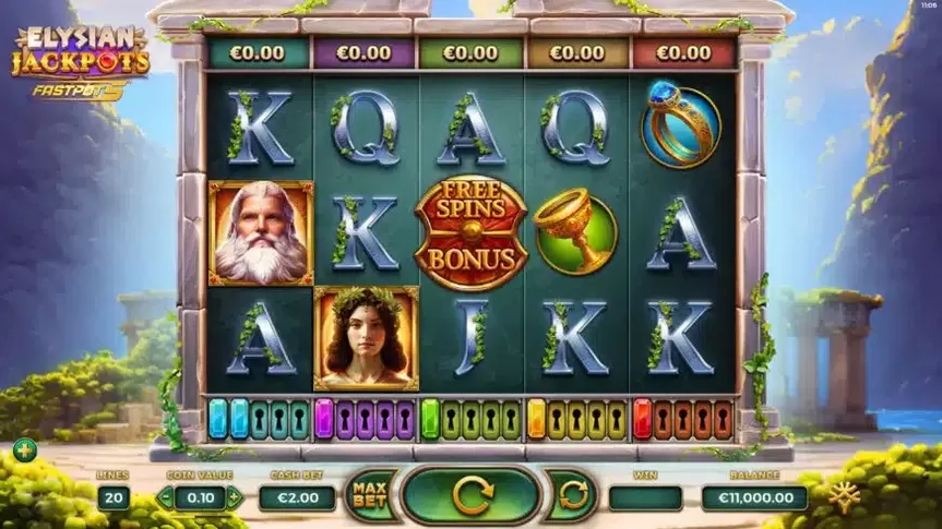 Elysian Jackpots slot screenshot 1