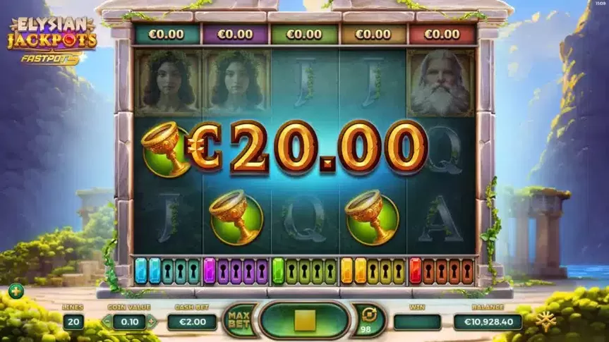 Elysian Jackpots slot screenshot 4