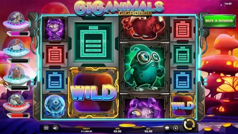 Giganimals Gigablox slot screenshot 1