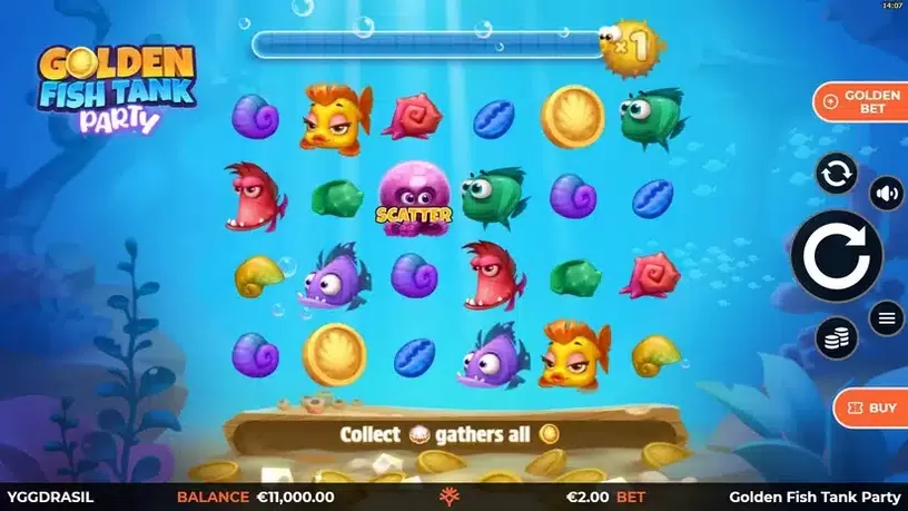 Golden Fish Tank Party slot screenshot 1