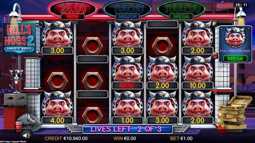 Hell’s Hogs 2 Squelin’ Wheels slot screenshot 4