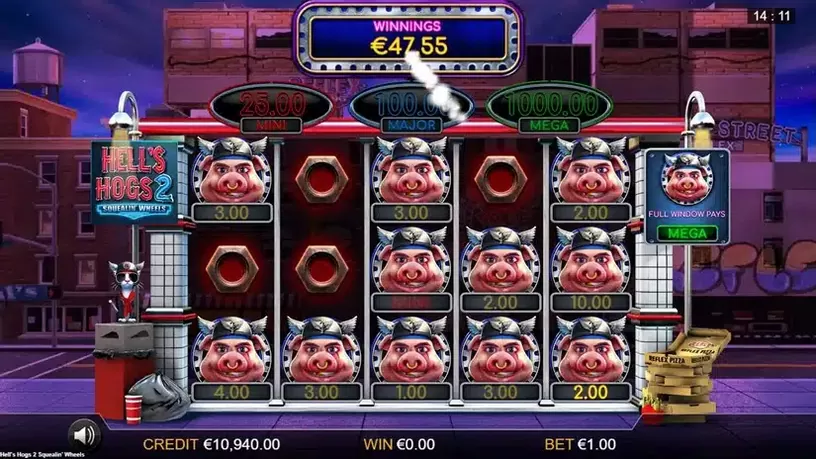 Hell’s Hogs 2 Squelin’ Wheels slot screenshot 5
