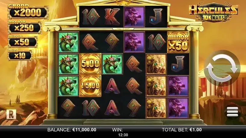 Hercules 10k Ways slot screenshot 1