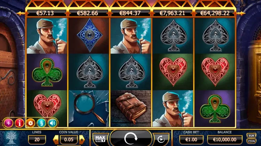 Holmes & the Stolen Stones slot screenshot 1