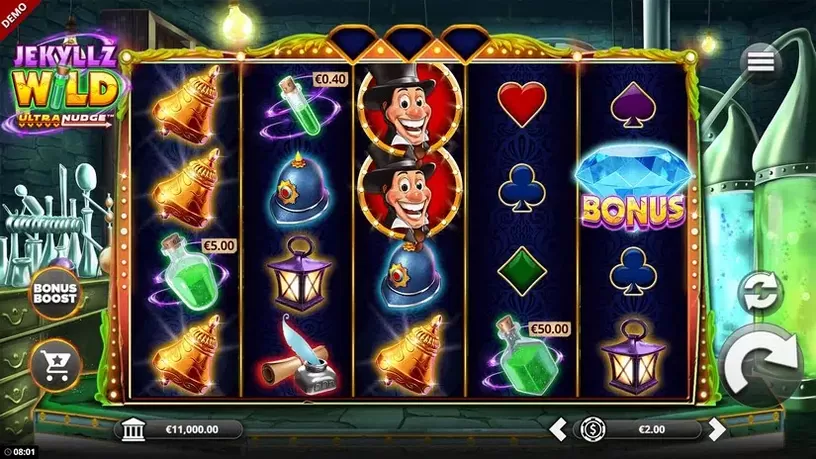 Jekyllz Wild Ultranudge slot screenshot 1