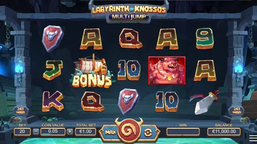Labyrinth of Knossos Multijump slot screenshot 1